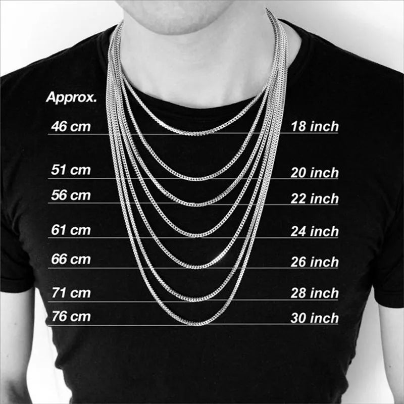 Black Chain Necklace Stainless Steel Curb Link
