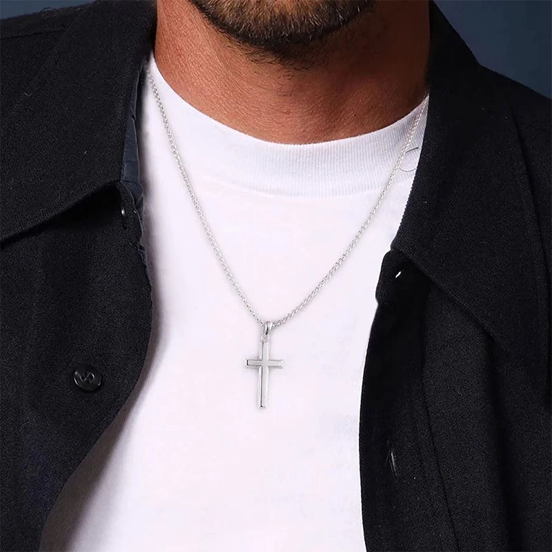 Chain Necklace with Cross Pendant