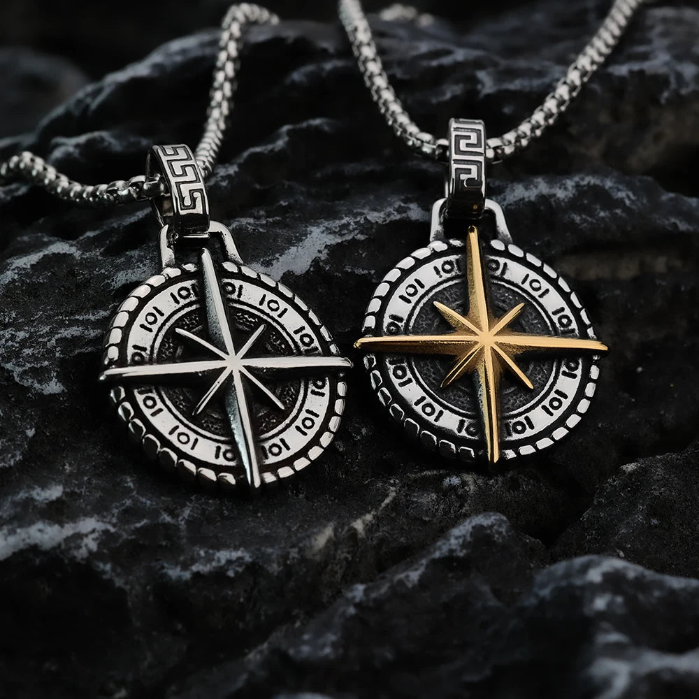 VINTAGE COMPASS PENDANT.