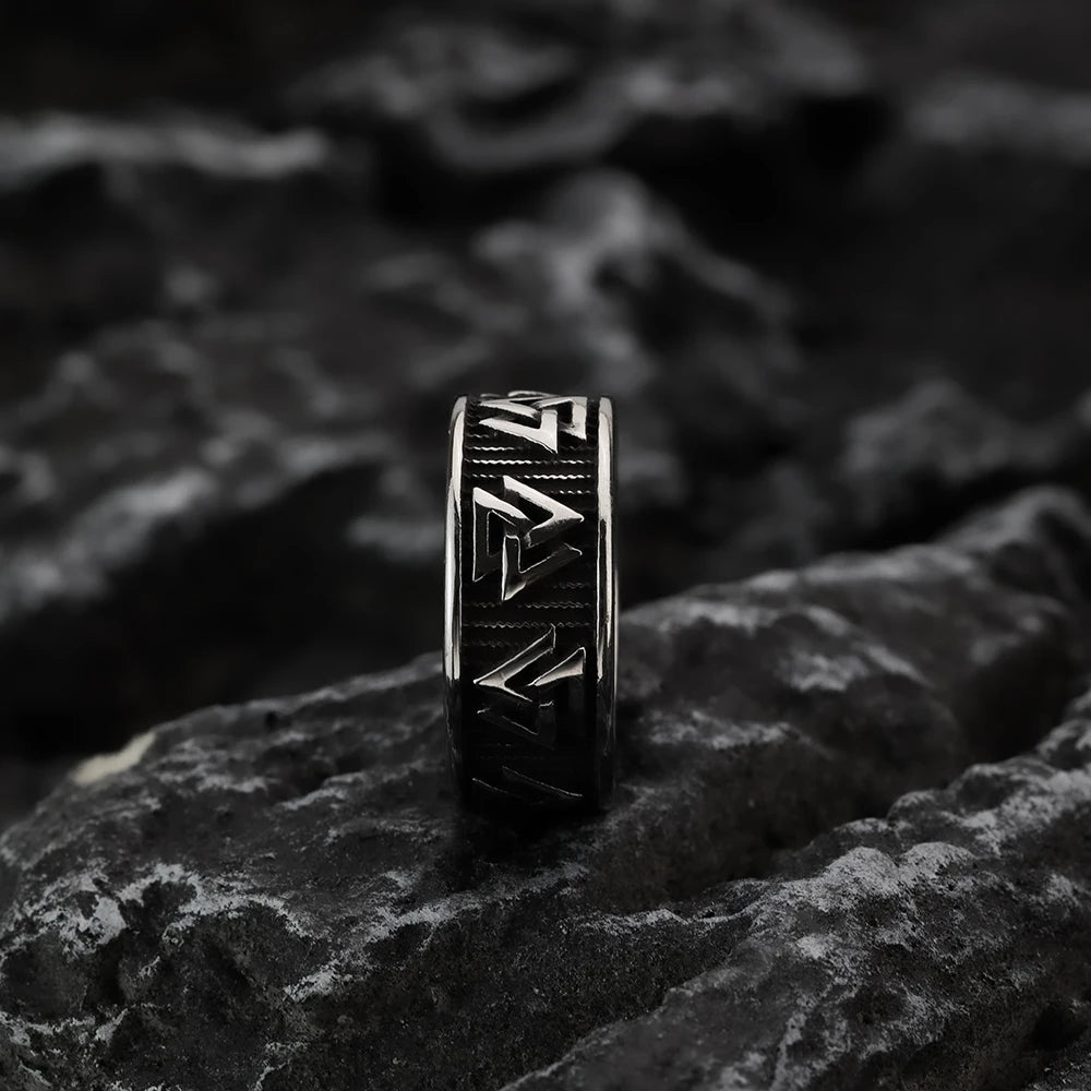 AZTEC RUNE RING.